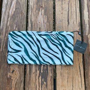 Stone Fox Swim Soma Bandeau Bikini Top Sage Zebra